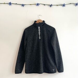 Roots Charcoal Quarter Zip Sweater